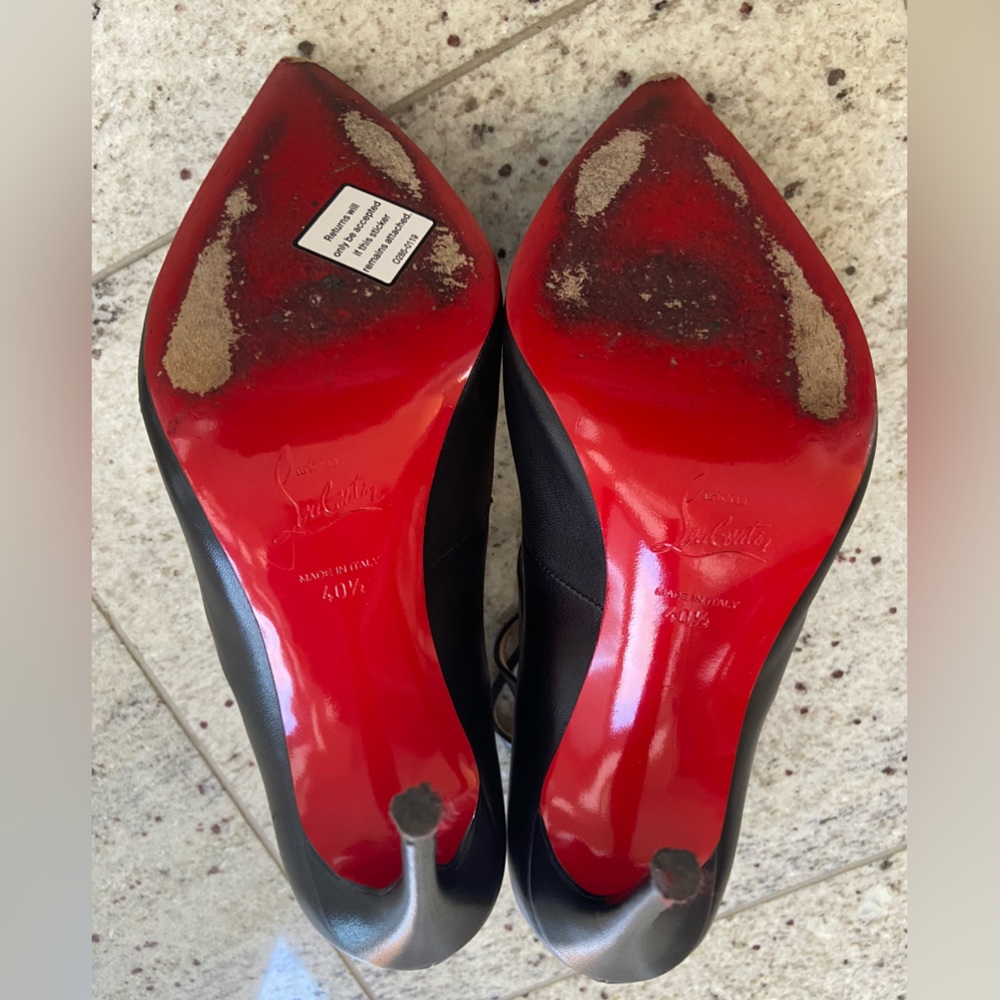 Christian Louboutin Viennana 120mm Black kid Euro size 40.5 - Picture 6 of 6
